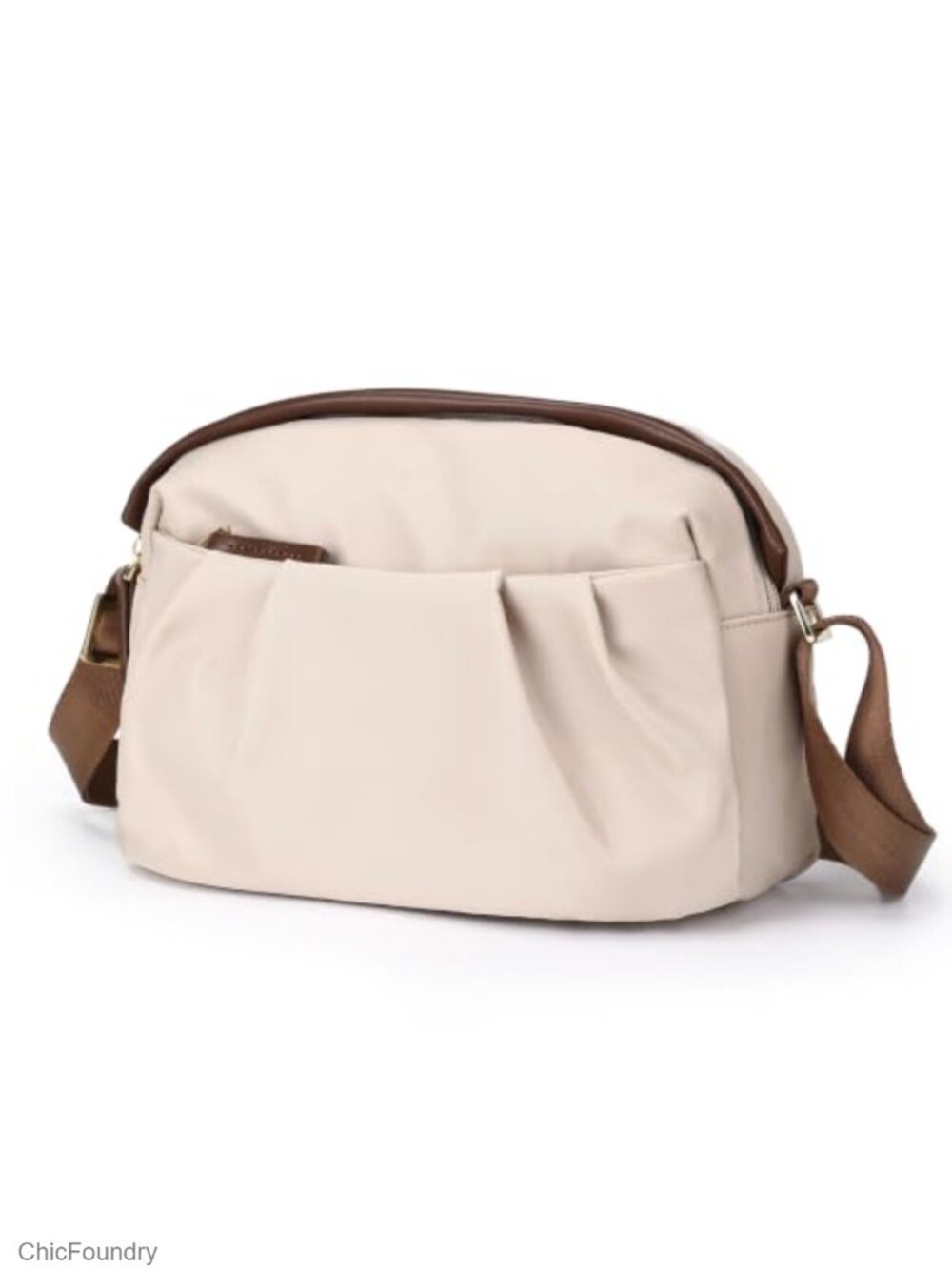 Women's Small Multi-Pocket Nylon Crossbody Bag
